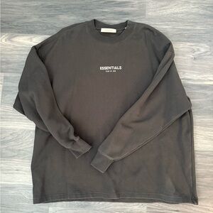 Essentials Charcoal Long Sleeve Top